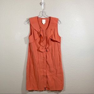 Revolve Line & Dot Ruffle Front Sleeveless…